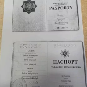 pasport we prawa ýitirdim