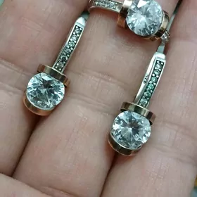 8K gyzyl kümüş komplekt