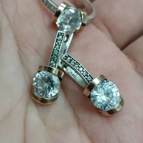8K gyzyl kümüş komplekt
