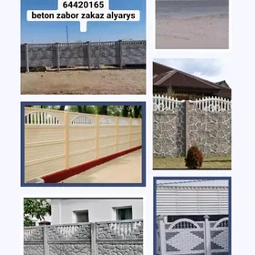 beton zabor
