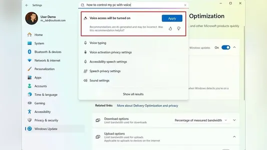В Windows 11 добавили ИИ-помощника для работы с настройками ОС