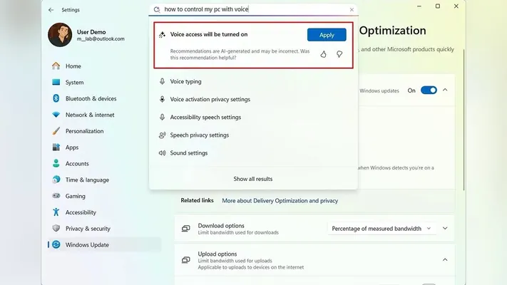 В Windows 11 добавили ИИ-помощника для работы с настройками ОС