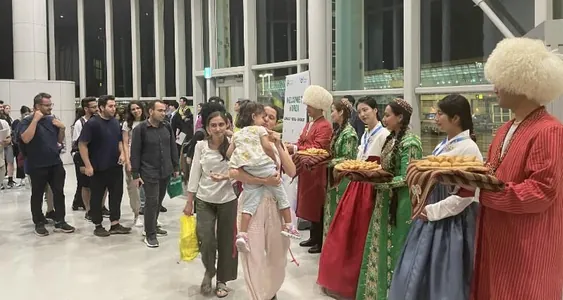 Торжественное открытие прямого авиасообщения между Туркменистаном и Республикой Корея