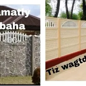 beton zabor