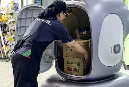 Hytaýda robot-pingwinler metro arkaly sargytlary eltip başlady
