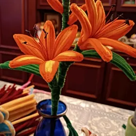 букет из синильной проволоки