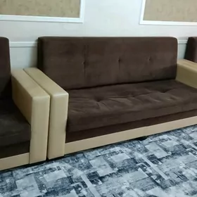 Satlyk divan-kreslo