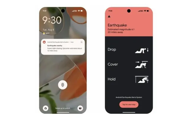 Android smartfonlary millionlarça adama ýertitremeleri öňünden duýdurýan tora öwrüldi