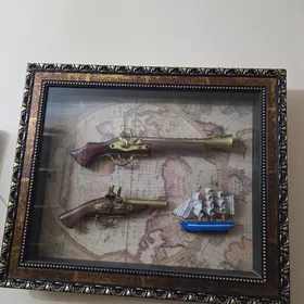 Картина с ружьём