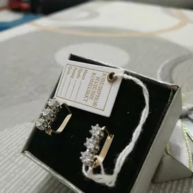 Золотые серьги сфетофор