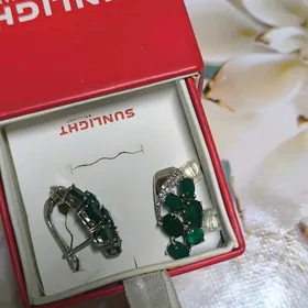 серебряные серги