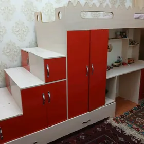 детский кравать с шкофом