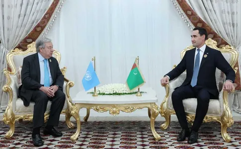 Serdar Berdimuhamedow Awazada BMG-niň Baş sekretary Antoniu Guterriş bilen duşuşdy