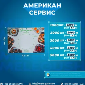 Tarelkaň aşagyna goýulýan kagyz
