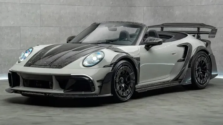 Mansory karbon elementlerine eýe bolan üýtgeşik Porsche 911 Turbo S Cabriolet-i hödürledi