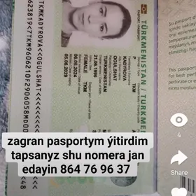 zagran pasportymy yitirdim