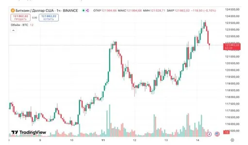 Bitkoin 124 müň dollardan geçdi