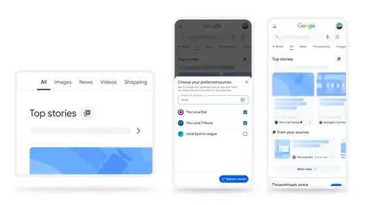 Google gözleg ulgamynda indi "islenýän" habar saýtlaryny saýlamak mümkinçiligi peýda boldy