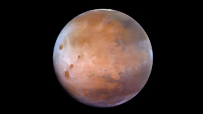 Astronomlar ilkinji gezek Marsdaky gijeki bulutlaryň doly şekilini düşürdiler