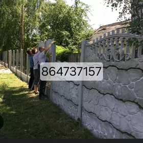 Beton. zabor
