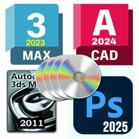 3DS Max 2023 2011 disk AutoCAD Photoshop