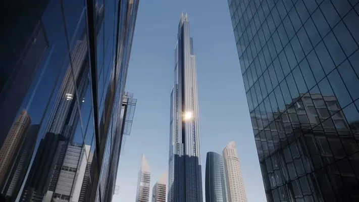 Dubaýda dünýäde ikinji iň beýik bina bolan "Burj-Aziziniň" taslamasynyň jikme-jiklikleri mälim edildi
