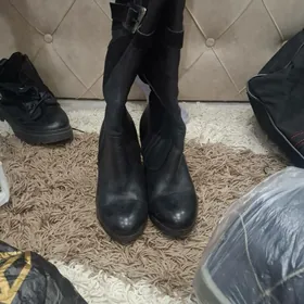 сапоги кожаные
