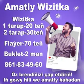 Amatly wizitka, flayer, buklet