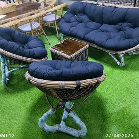 rattan elde örülen komplekt
