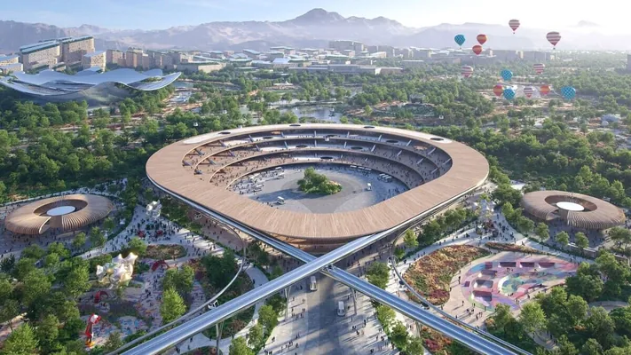 ABŞ-da 2030-njy ýyla çenli guruljak geljegiň şäheriniň - Telosanyň render suratlary görkezildi