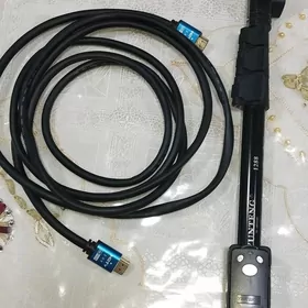 Селфи палка+кабель HDMI 4к