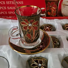 Турецкий стакан с ручкой набор