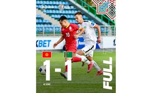 Türkmenistanyň milli ýygyndysy CAFA Milletler kubogynda Gyrgyzystan bilen 1:1 oýnady