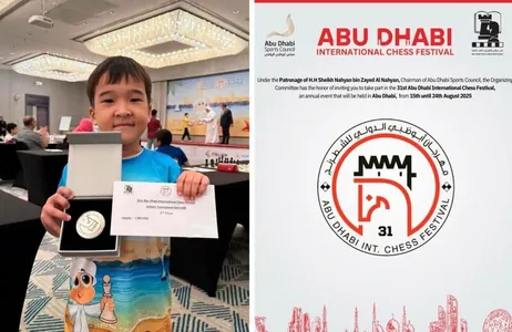 7 ýaşly Kerim Babaýew Abu-Dabide geçen küşt ýaryşynyň kümüş medalyny aldy