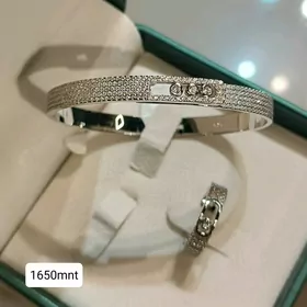 kümüş bilezik ÿüzük komplekt