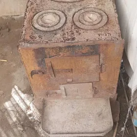 чугунная  печ