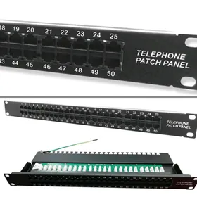 Cat3 patch panel 50port