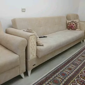 Troyka divan iki kreslo