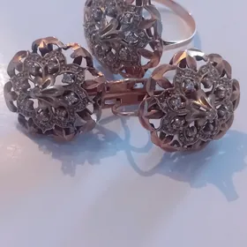 10 karat syrga yüzük komplekt