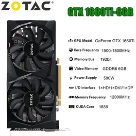GTX 1660 Ti 6GB GDDR6. 