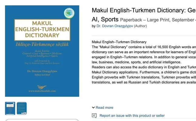 ABŞ-da 16,5 müň sözli iňlisçe–türkmençe sözlük neşir edildi