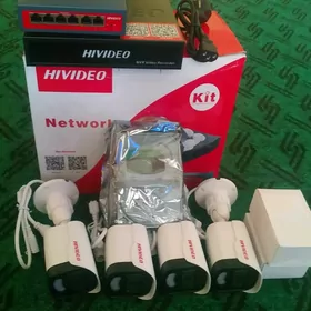 KOMPLEKT 4 KAMERA IP HIVIDEO