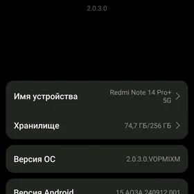 Redmi Note 14Pro + 5G