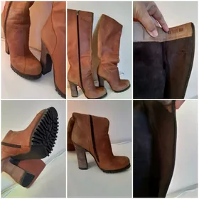 Кожаные сапоги новые