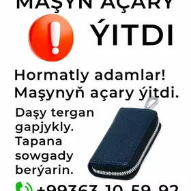 açar ýitdi