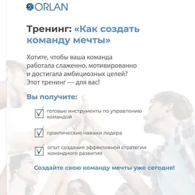 ТРЕНИНГ «КАК СОЗДАТЬ  КОМАНДУ МЕЧТЫ»