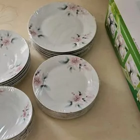 TÄZE KOMPLEKT TARELKA 24ŞT