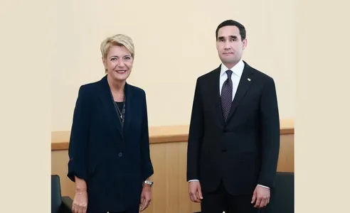 Serdar Berdimuhamedow ABŞ-da Şweýsariýanyň Prezidenti bilen duşuşdy