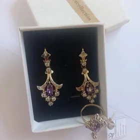 gyzyl brilliant konplekt yerew