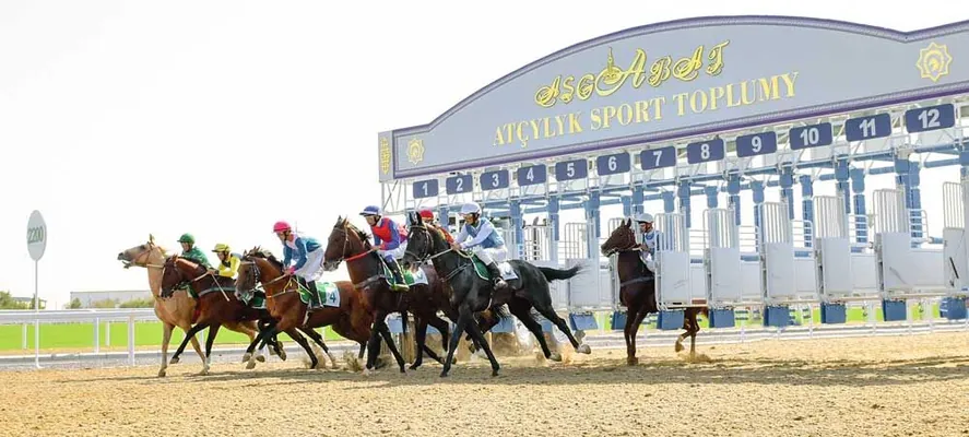 Serdar Berdimuhamedow Aşgabat atçylyk sport toplumyndaky baýramçylyk dabaralaryna gatnaşdy